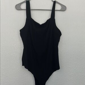 Black Sleeveless Bodysuit